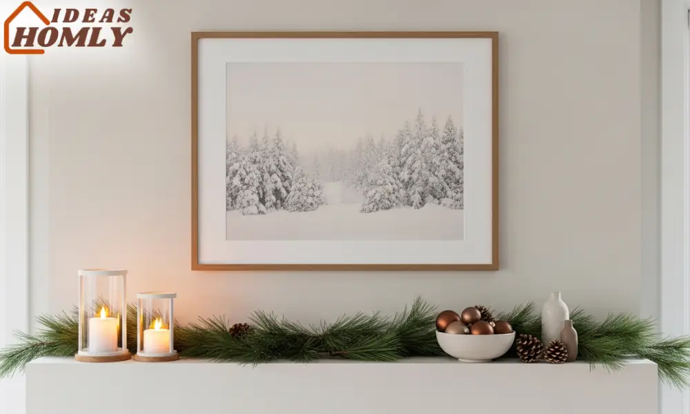 Art Focused Minimal Mantel