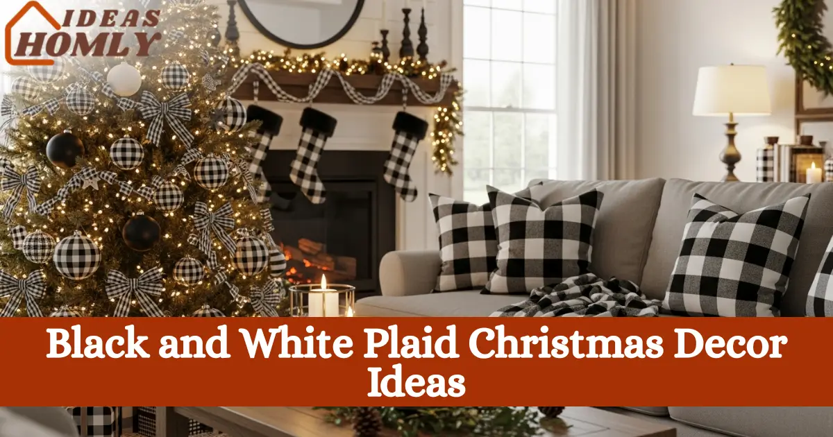 Black and White Plaid Christmas Decor Ideas