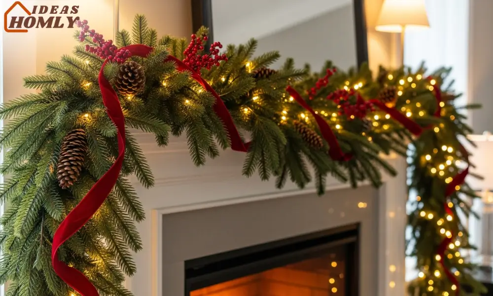Classic Evergreen Garland With Lights