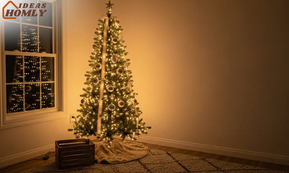 Corner Slim Tree for Tight Spaces