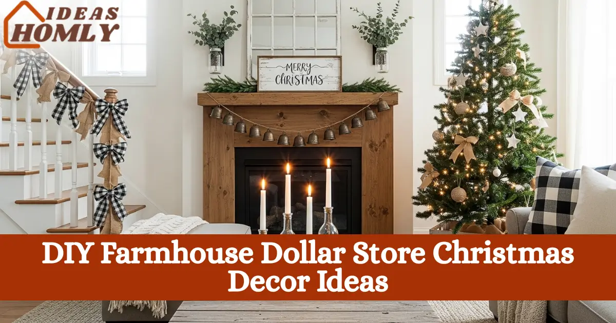 DIY Farmhouse Dollar Store Christmas Decor Ideas