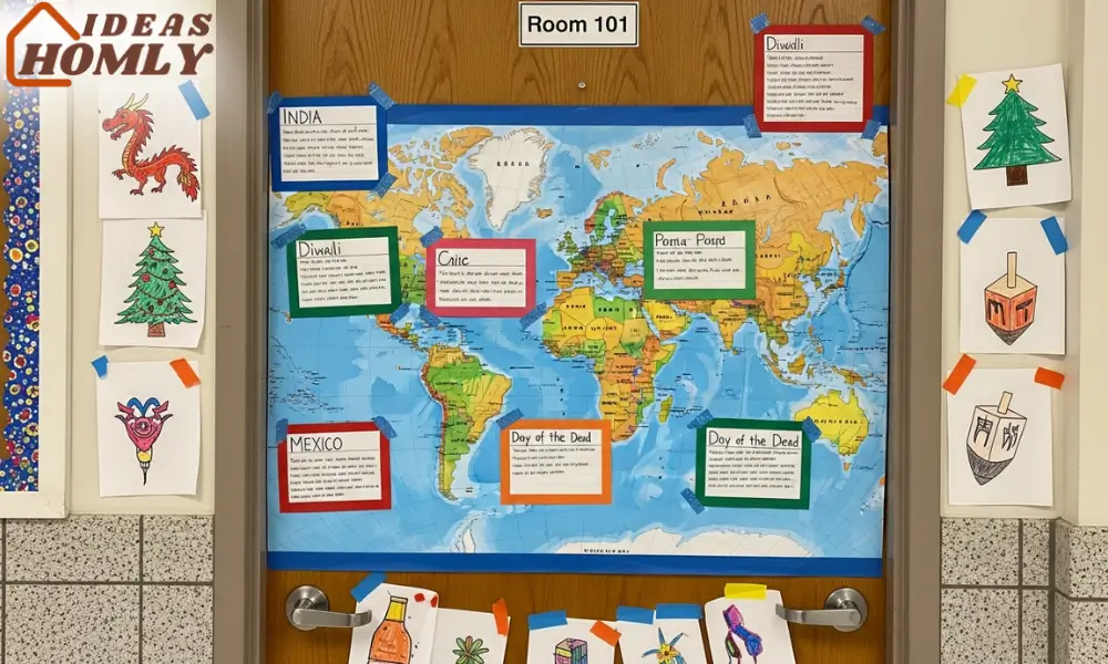 Educational Holidays Around the World Classroom Door Display