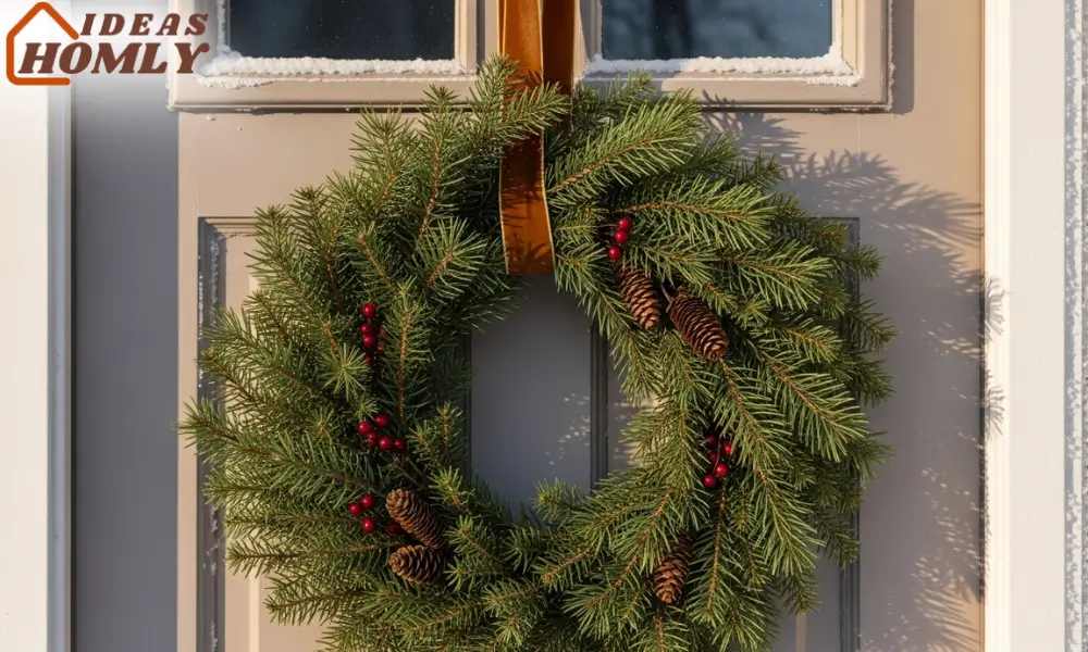 Evergreen Wreath with Pinecones and Berries