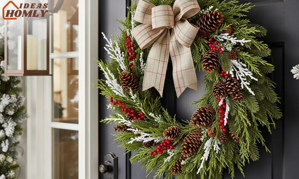 Farmhouse Wreath on the Door