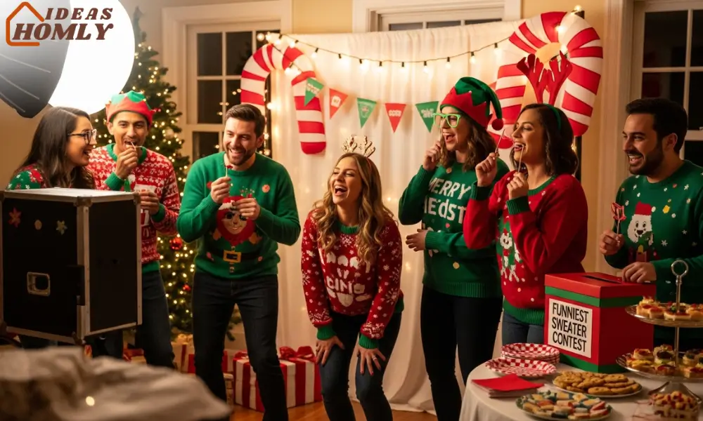 Fun & Colorful Ugly Sweater Christmas Party Night