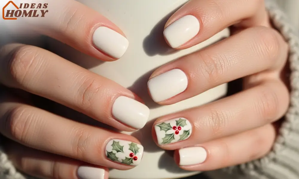 Holly Berry Accent Nails