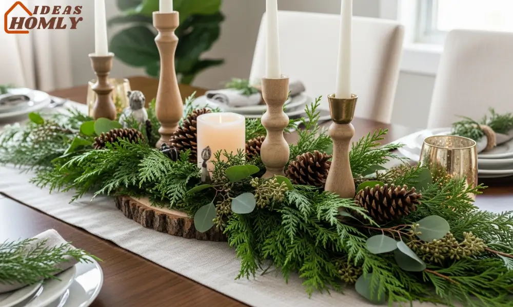 Layered Greenery Woodland Dining Table