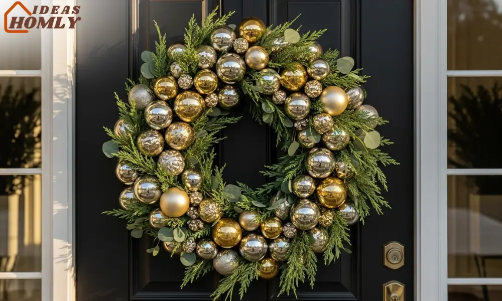 Metallic Front Door Wreath