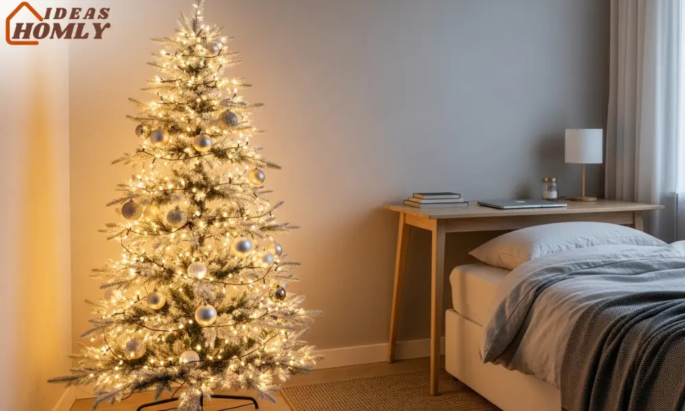 Minimal Ornament Slim Tree with Heavy Lights