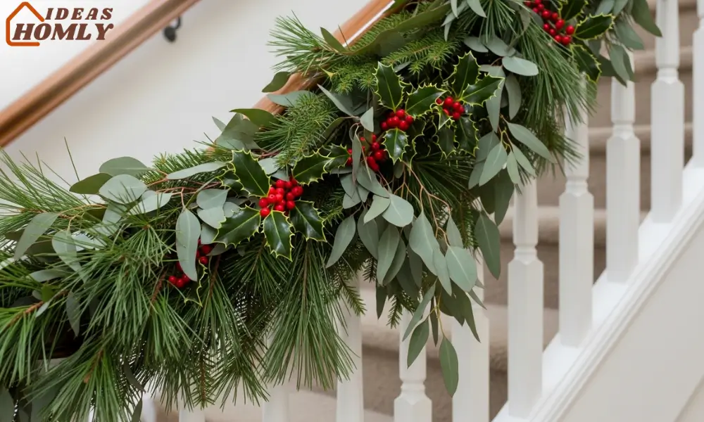 Mixed Greenery Garland With Pine, Eucalyptus and Holly