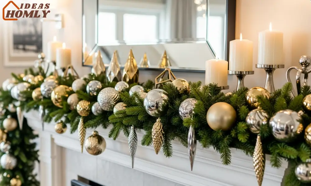 Mixed Metallic Ornament Garland