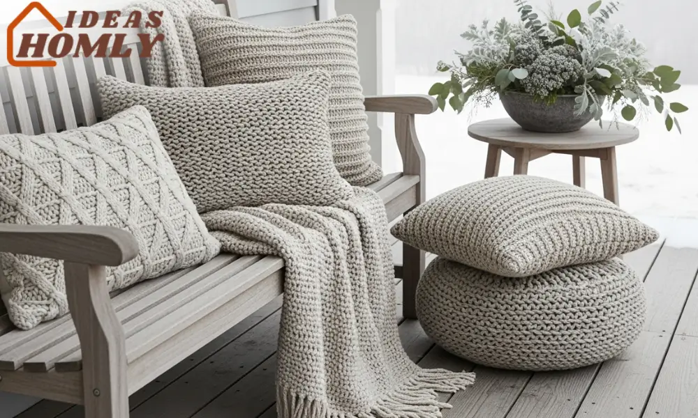 Non-Christmas Winter Porch in Neutral Tones