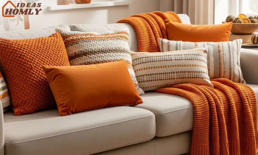 Orange Accent Pillows and Throws