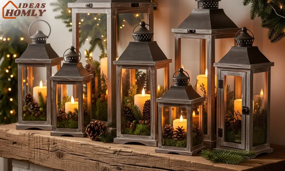 Rustic Lanterns Filled with Forest Elements