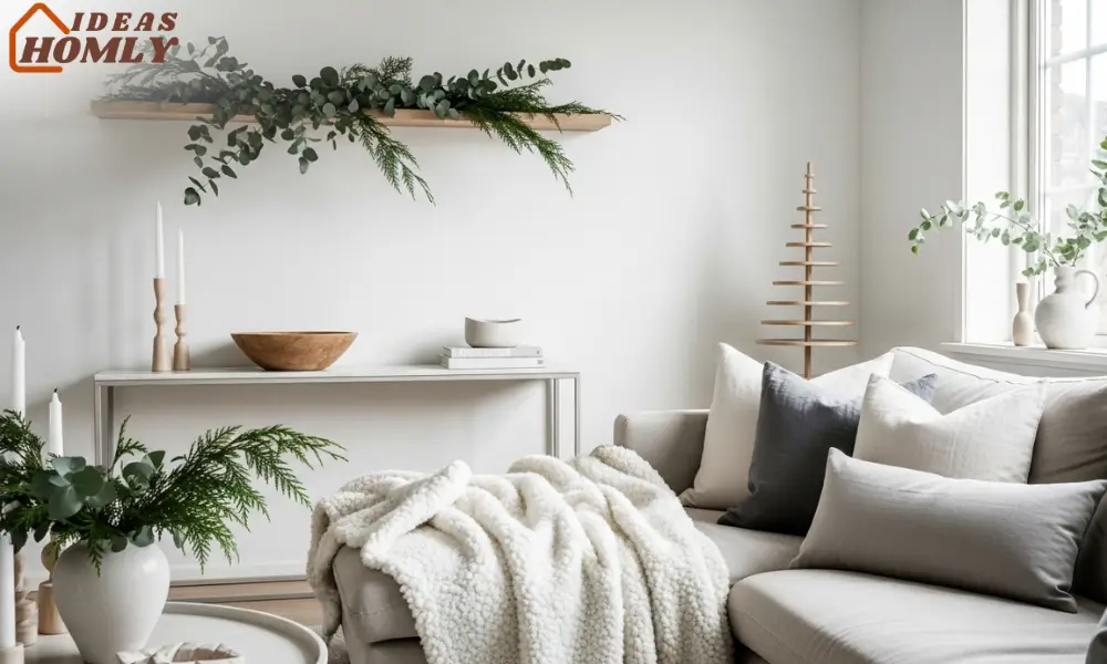 Scandi Minimalist Greenery and Light Wood Decor