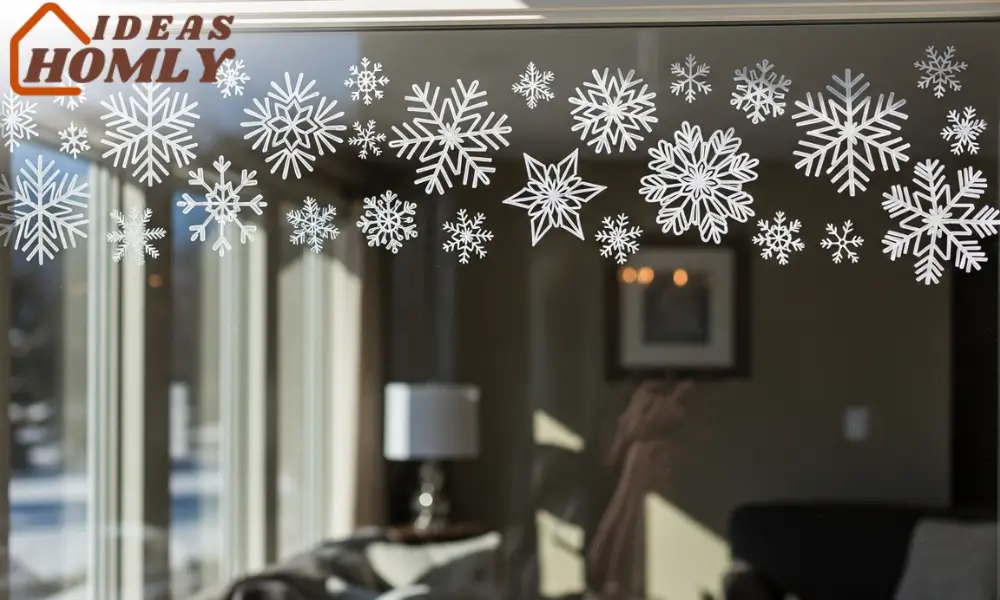 Snowflake Border Across the Top of the Window