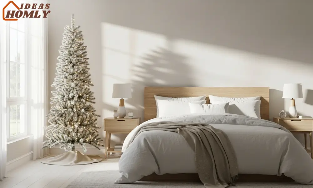 Soft White Minimal Bedroom Tree