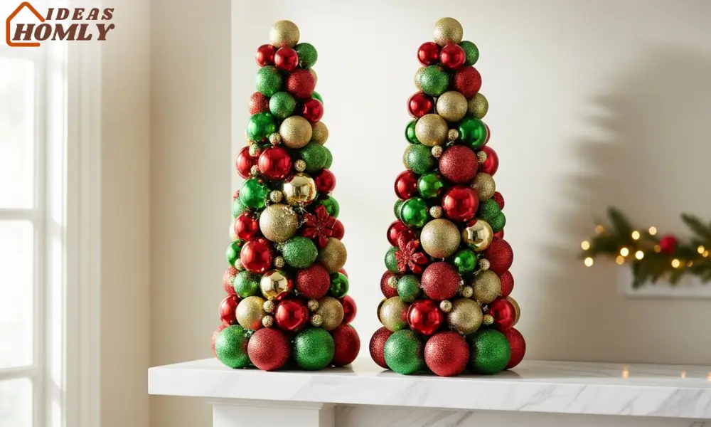 Stacked Ornament Topiaries