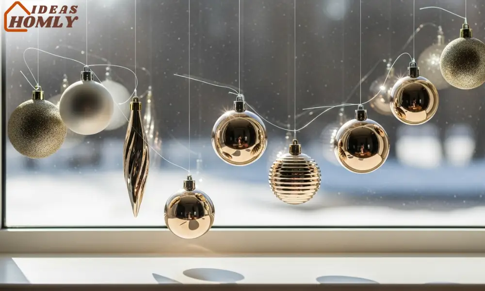 Suspended Baubles and Ornaments at Different Heights