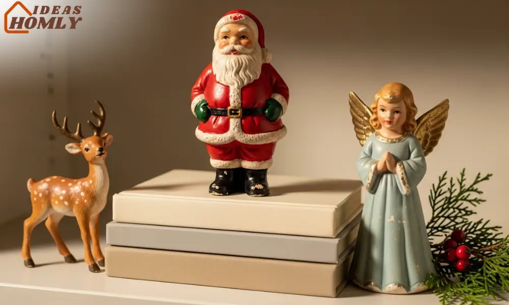 Vintage Figurine and Book Vignette