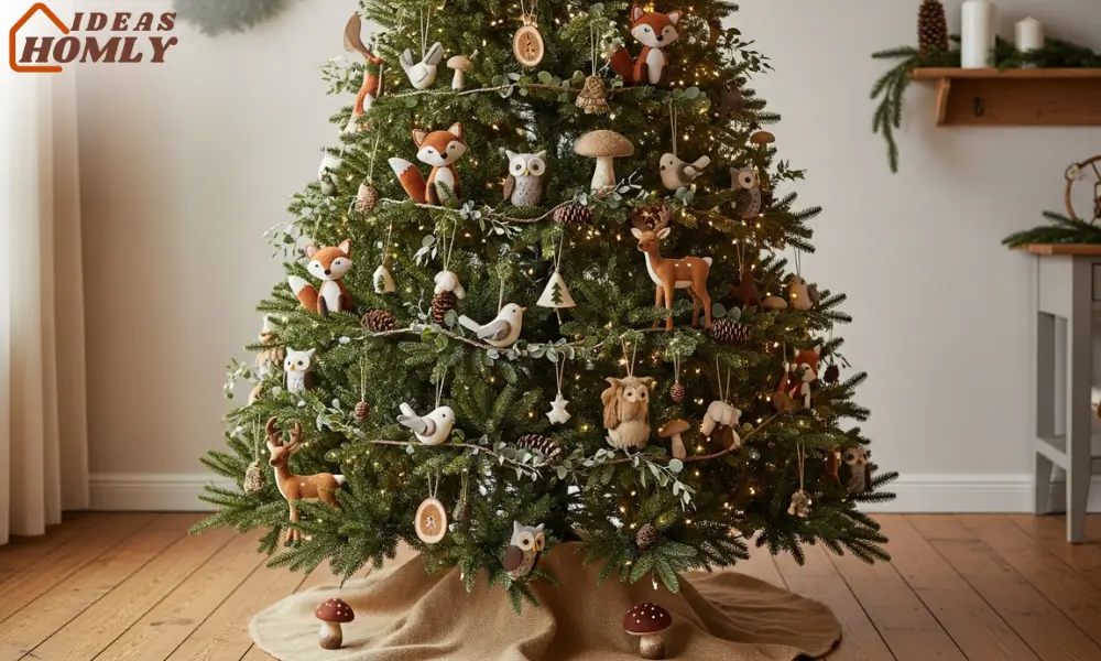 Woodland Animal and Mushroom Christmas Tree