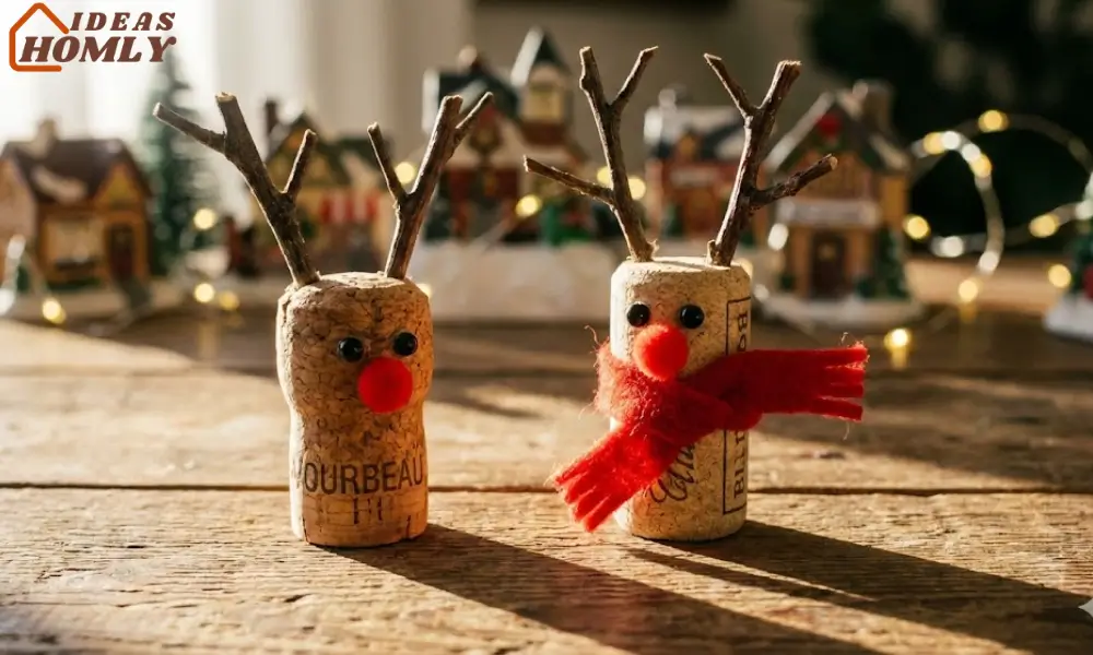 Cork Reindeer Figurines