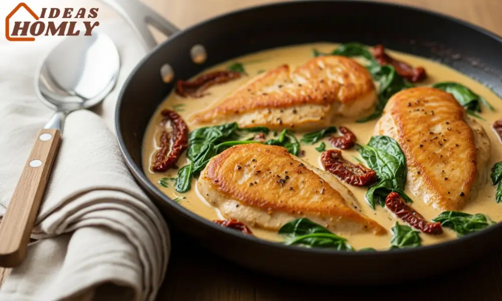 Creamy Tuscan Chicken with Spinach and Sun-Dried Tomatoes