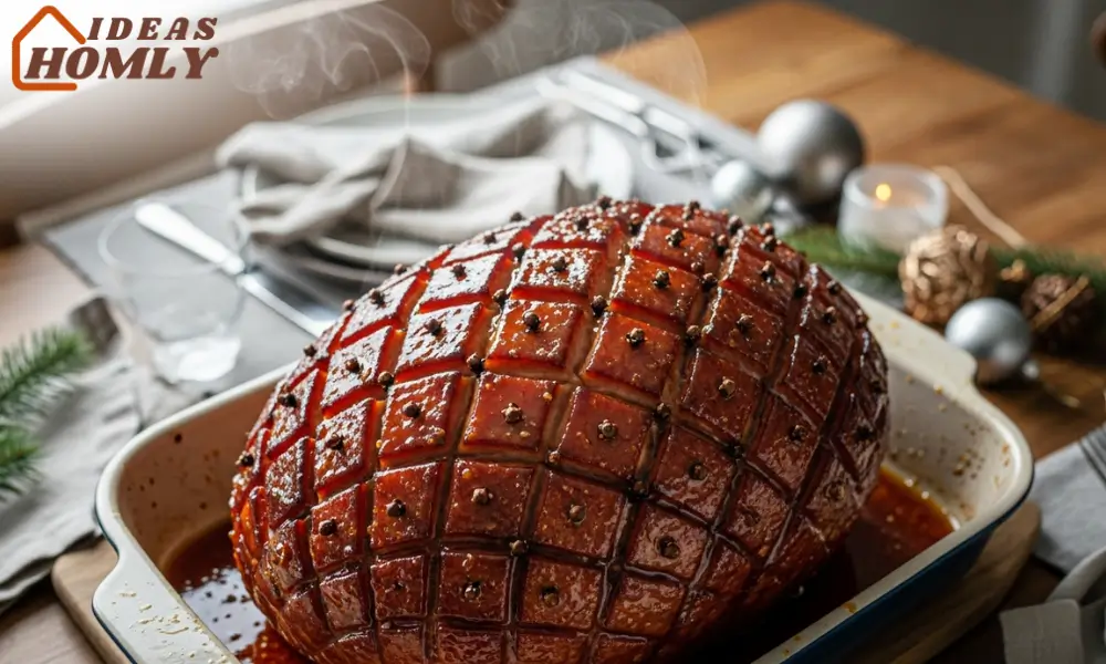Honey Glazed Baked Ham with Brown Sugar and Cloves