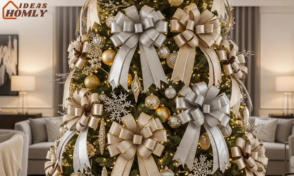 Metallic Multi-Layered Gold Bows for a Glam Look