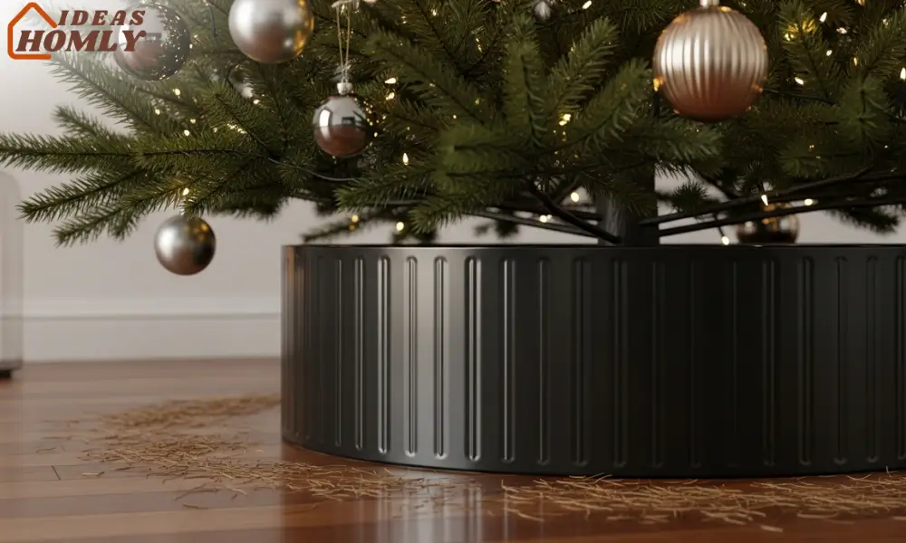 Minimal Matte Black Metal Tree Collar