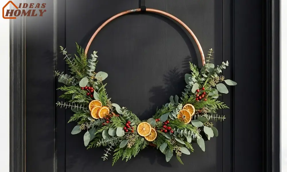 Oversized Copper Hoop Wreath