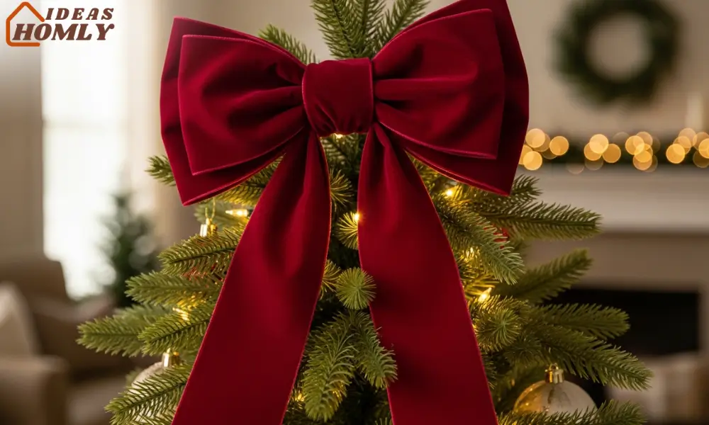 Oversized Velvet Bow Tree Topper