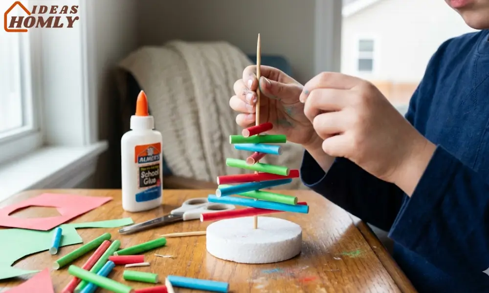 Paper Straw Mini Trees