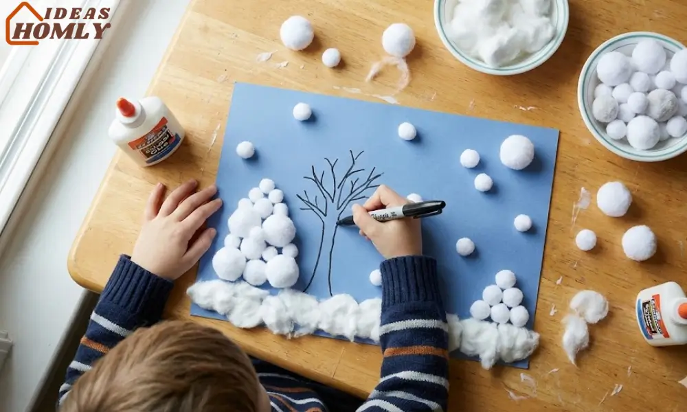 Pom Pom Snow Scene
