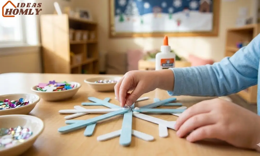 Popsicle Stick Snowflakes
