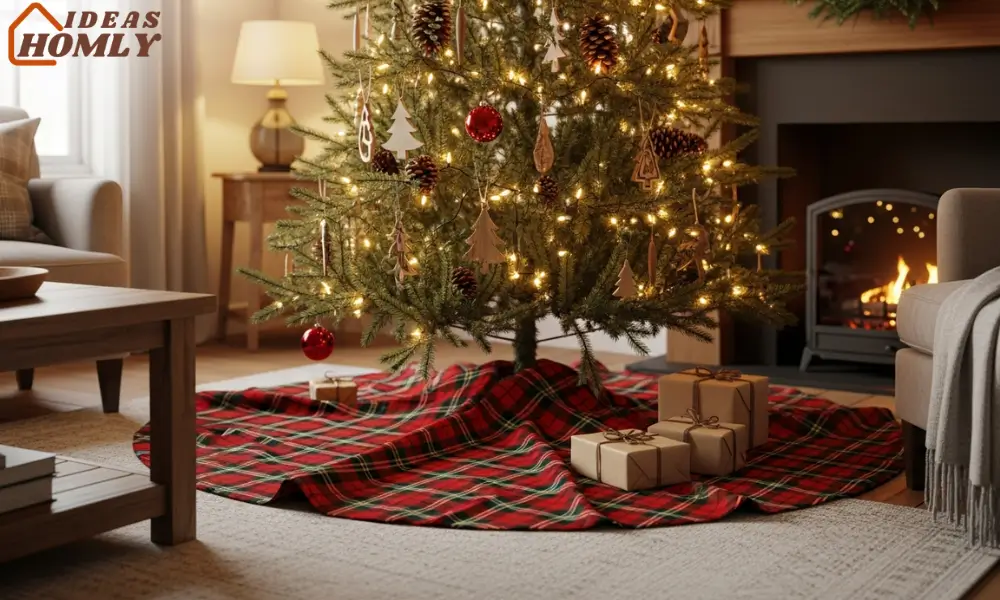 Red and Green Tartan Plaid Tree Skirt