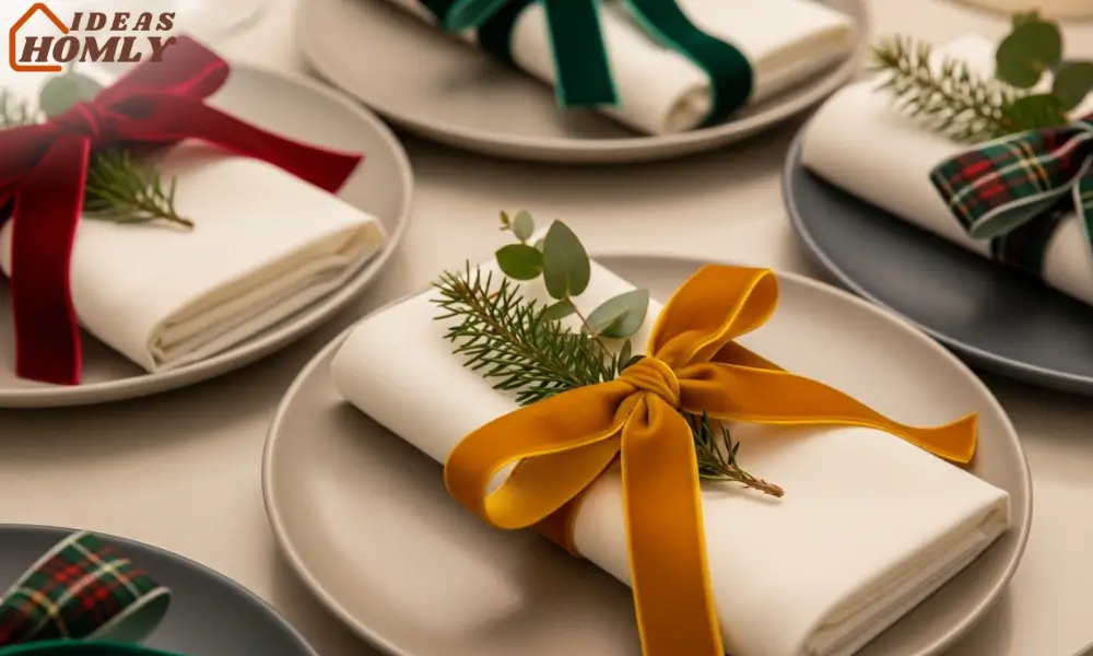 Ribbon Wrapped Napkins