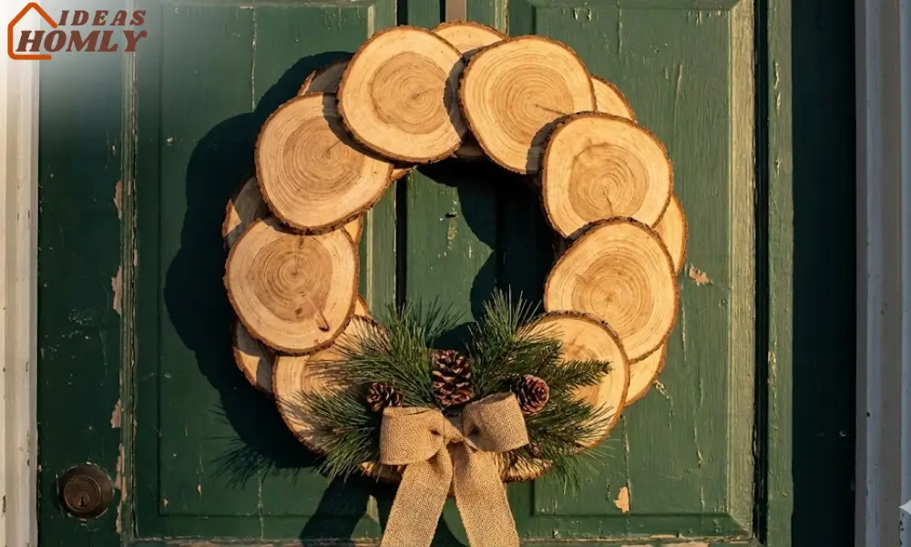 Rustic Wood Slice Wreath