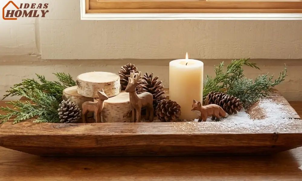 Rustic Woodland Shelf Scene
