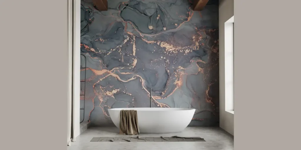 Abstract Bathroom Wallpaper