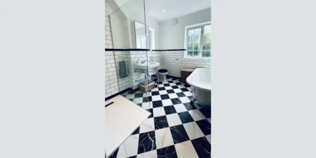 Black and White Tile Flooring