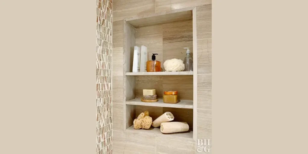 Built-In Bathroom Shelves