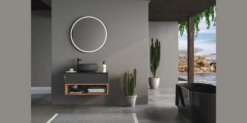 Charcoal Gray Bathroom Paint