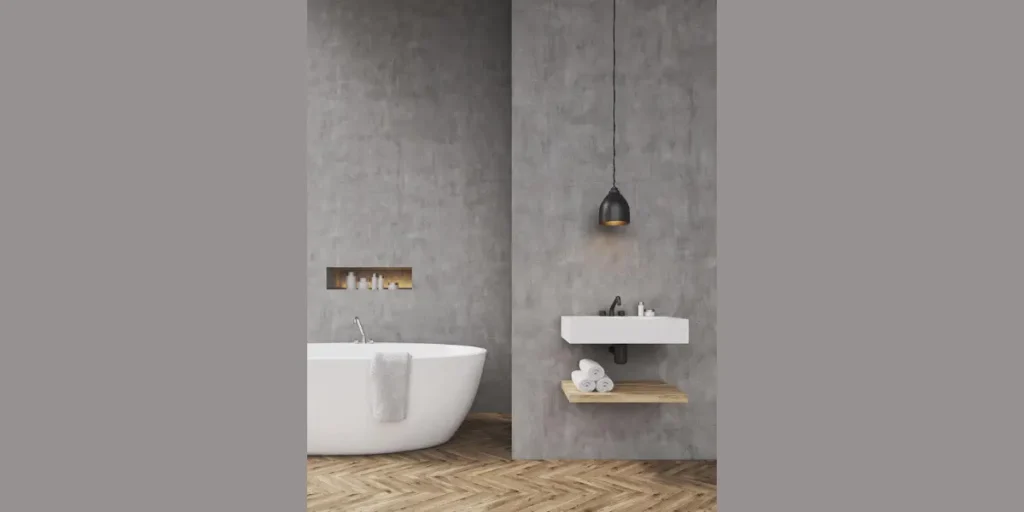 Concrete Finish Accent Wall