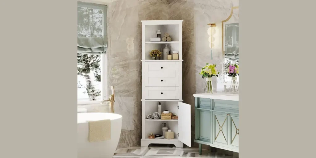 Corner Bathroom Cabinets for Awkward Spaces
