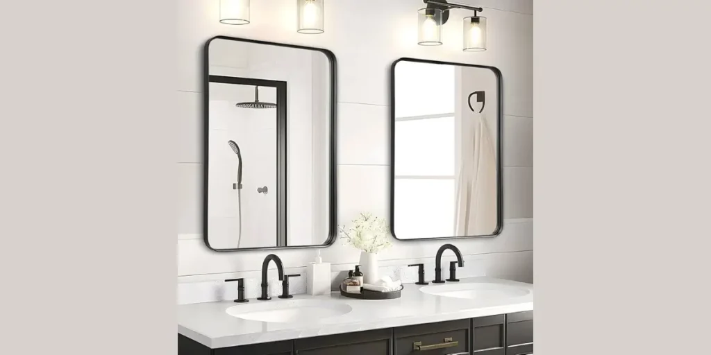 Double Mirrors for Double Vanity