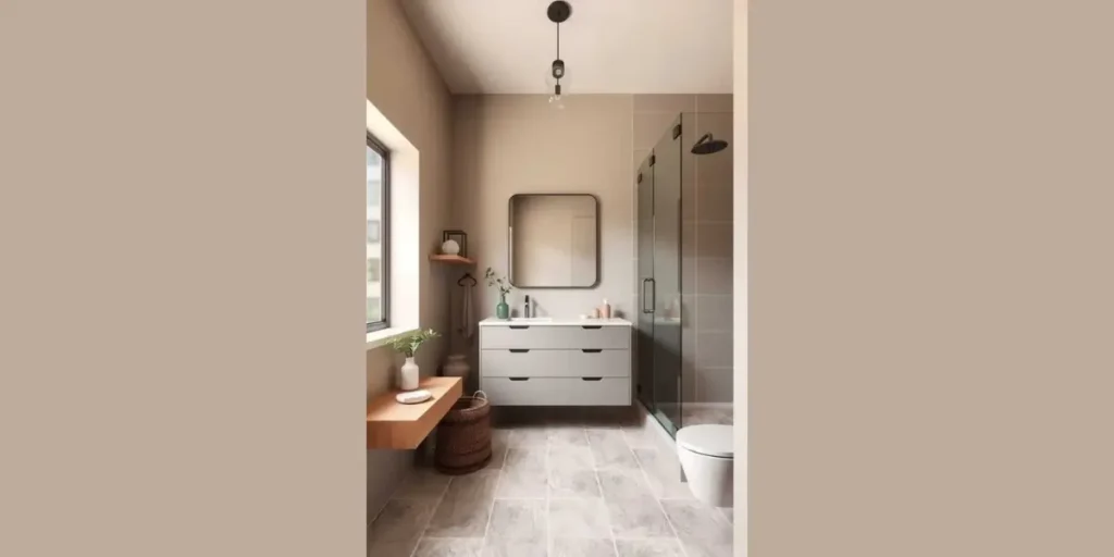 Earthy Taupe Bathroom Paint