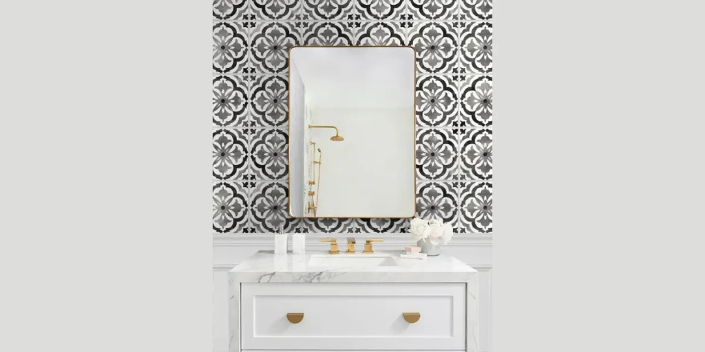 Faux Tile Wallpaper