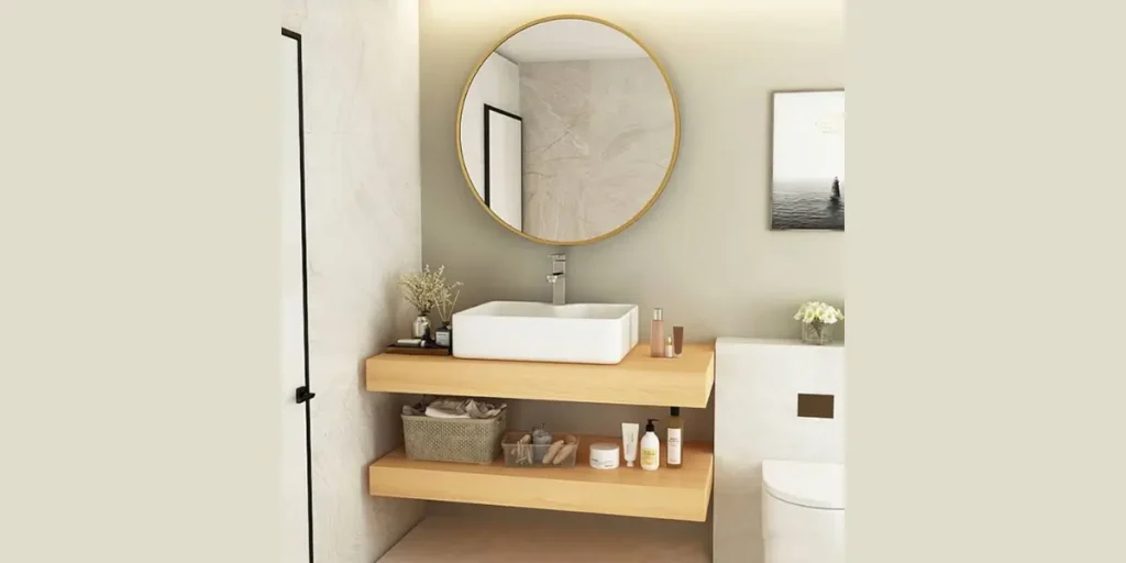 Floating Vanity to Free Up Floor Space