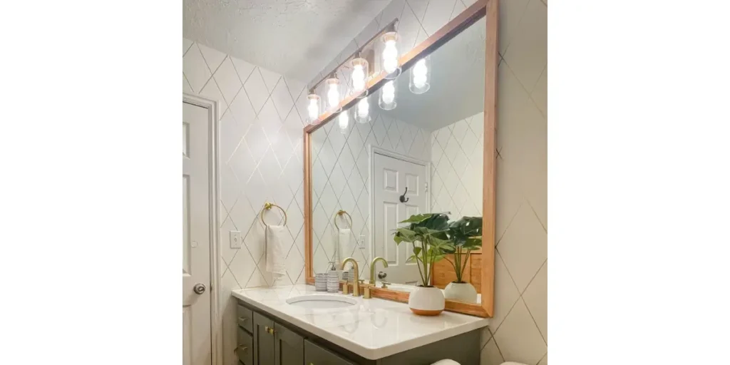 Frame the Existing Bathroom Mirror